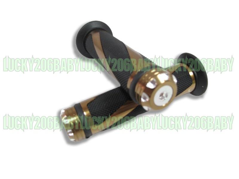 Motorcycle hand grips handle bar twill brown and black 7/8" & 6/8" hand grips