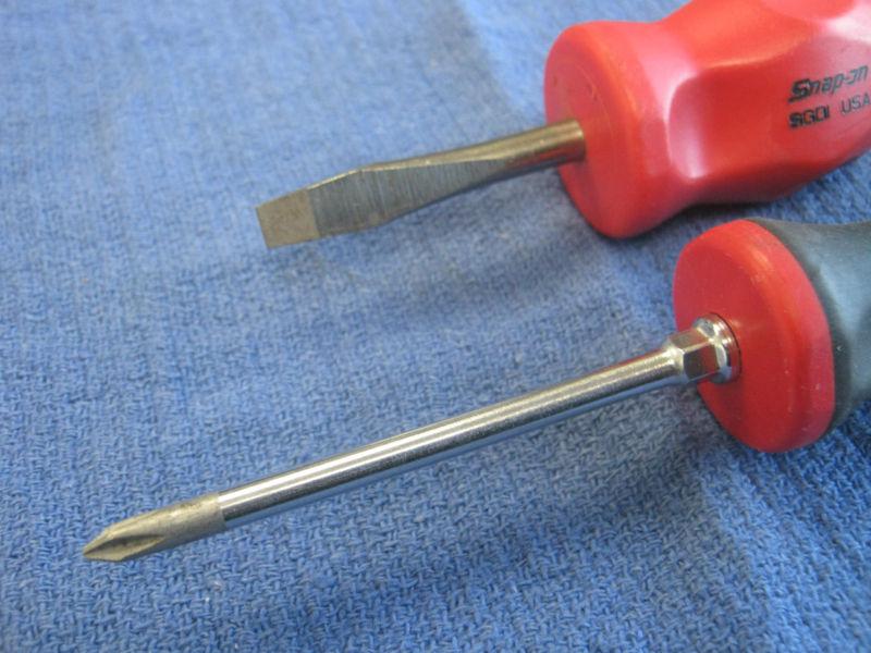 Snap On Screwdrivers Flat Stubby, #1 Phillips - 2pcs , US $9.99, image 3
