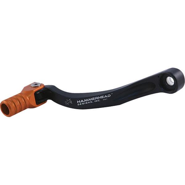 Black/orange hammerhead designs billet aluminum shift lever