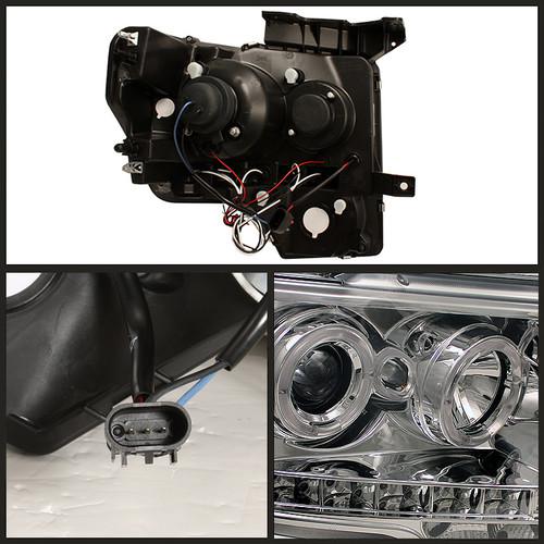 09-13 FORD F150 DUAL HALO PROJECTOR HEADLIGHTS w/DAYTIME DRL LED RUNNING LIGHTS, US $158.99, image 2