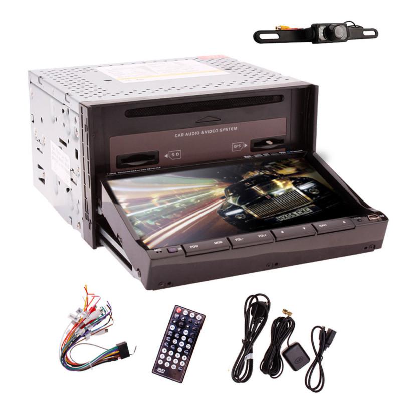 2 din 7" car gps navigation dvd radio player aux ipod bluetooth+back up came​ra