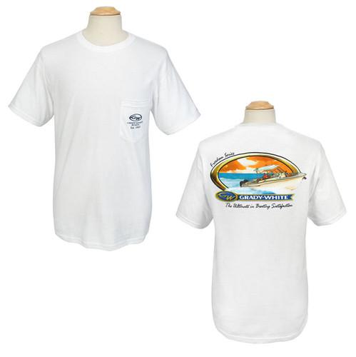 Grady white boats adult gildan t-shirt w/pocket freedom series