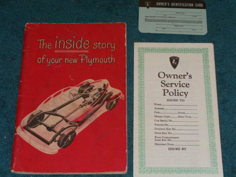 1948 plymouth owner's manual set original guide books!