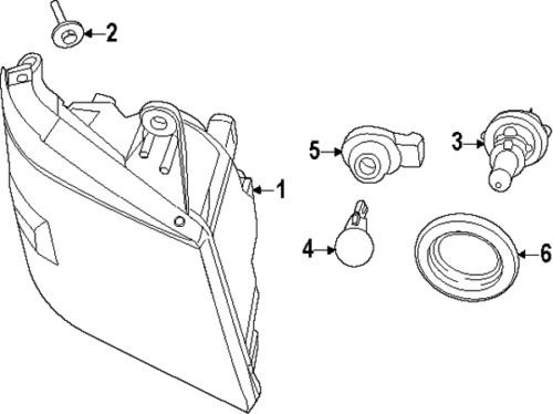 Chrysler 5113336ae genuine oem factory original composite headlamp
