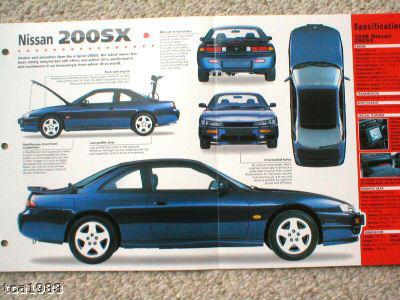 1997 / 1998 nissan 200sx / 200-sx imp brochure