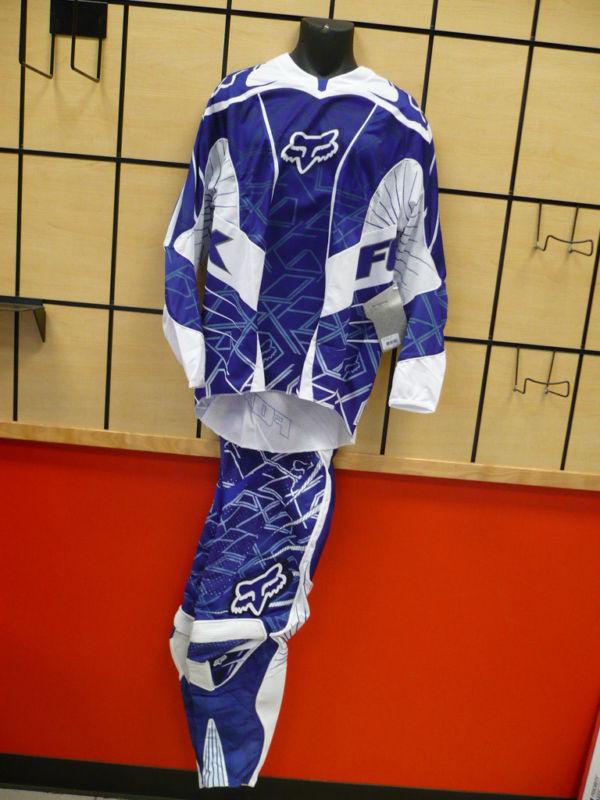 Fox platinum small jersey 30 pants blue