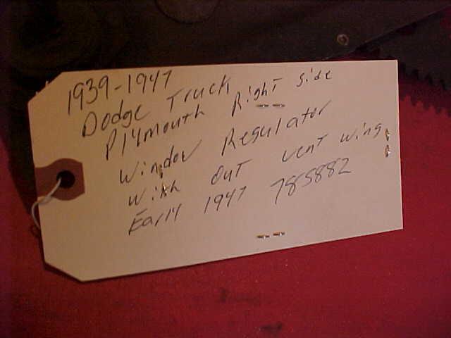 NOS 785882 MOPAR DODGE PLYMOUTH TRUCK WINDOW REGULATOR 39 40 41 42 43 44 46 47, US $99.99, image 10