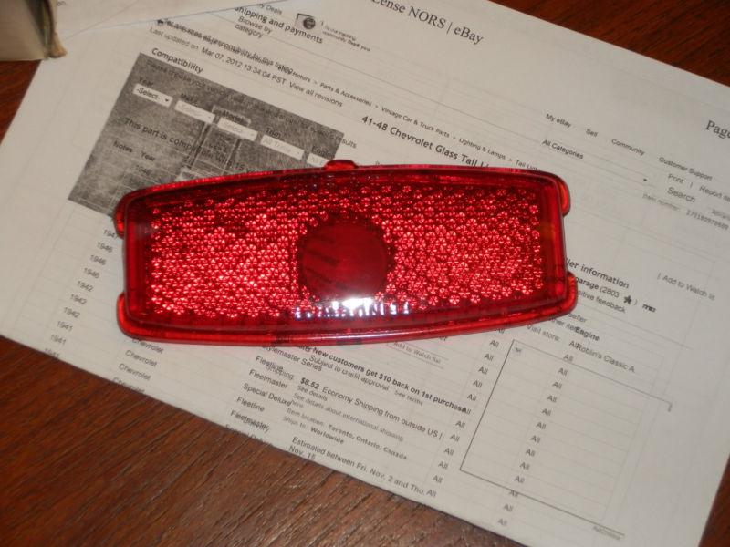 NOS 41-48 Chevrolet Tail Light Lens 5937794, US $12.95, image 6
