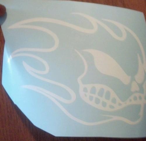 Skull vinyl decal chevy ford dodge jeep