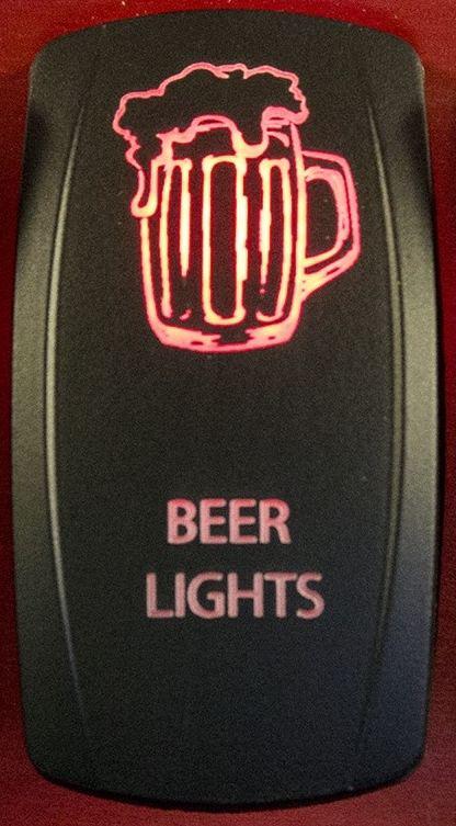 Beer mug led backlit marine switch polaris  ranger crew ranger xp ranger hd 