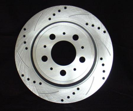 Volvo 940 / 960   1991-1994  w / irs   - rear -  slotted drilled rotor set (2)