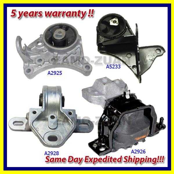 2001-2003 chrysler voyager 3.3l engine motor & trans. mount set 4pcs.