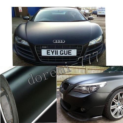 12" x 60" matt black vehicle vinyl wrapping sticker sheet bubble free 31cmx152cm