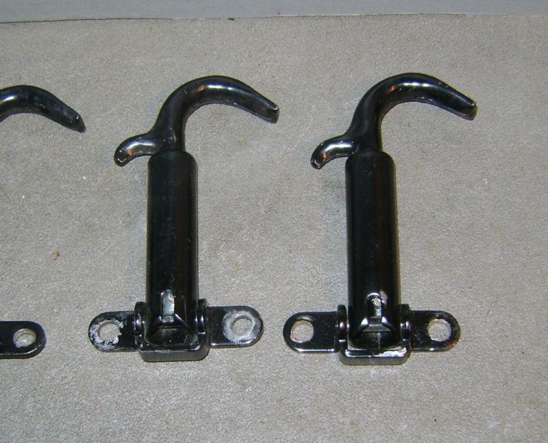 4 1930-1931 MODEL A FORD HOOD HOLD DOWN HOOK LATCH ~ BLACK, 2-HOLE ~ HOT RAT ROD, US $8.00, image 3
