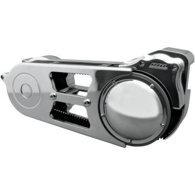 Motorcycle 2" belt drive kit with top belt guard polished 90-06 harley custom