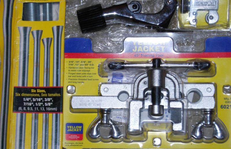 Yellow jacket pipe cutters and tube benders industrial tools lot set of 4  hvac