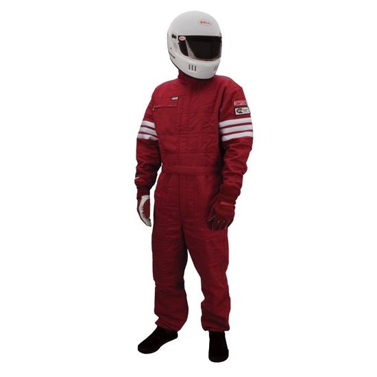 New simpson 1-piece, double layer sfi-5 nomex racing suit, red size large