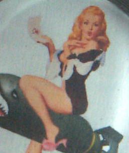 Blonde bomb shell rat rod steering wheel spinner knob hot pin up girl brody nob
