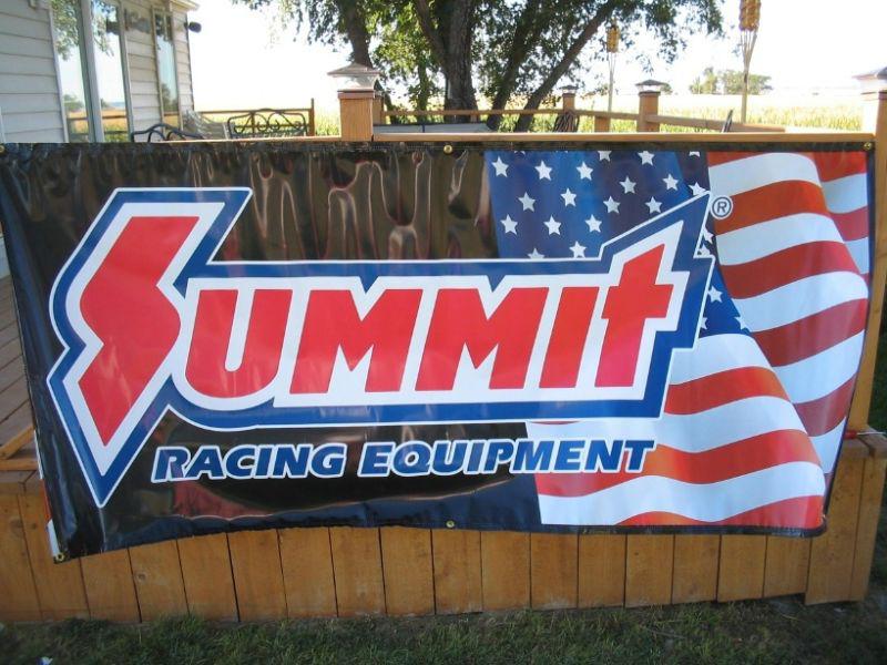Summit racing banner used in nhra and nascar
