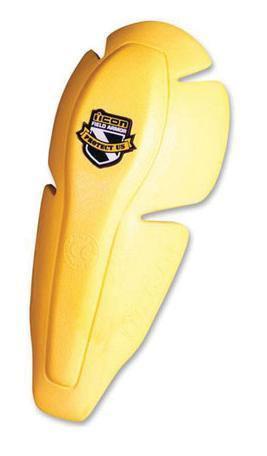 Icon field armor replacement impact motorcycle knee protector yellow