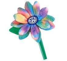 Vw new beetle logo vw multi color tie - dye daisy flower for vase new!