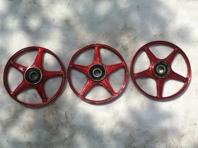 8" hyperlite billet rear wheels w/ bearings  polaris/ skidoo/ yamaha/ arctic cat