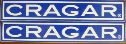 Cragar racing decals stickers large 14-1/2 inches long size new set of 2 vinyl