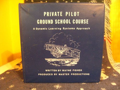 Private pilot ground school course 6 tapes wayne fisher aviation education 1979