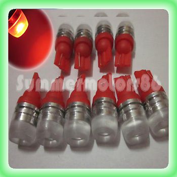 Red 10pcs high power led turn signal license plate tag light t10 w5w 2825 194 r1