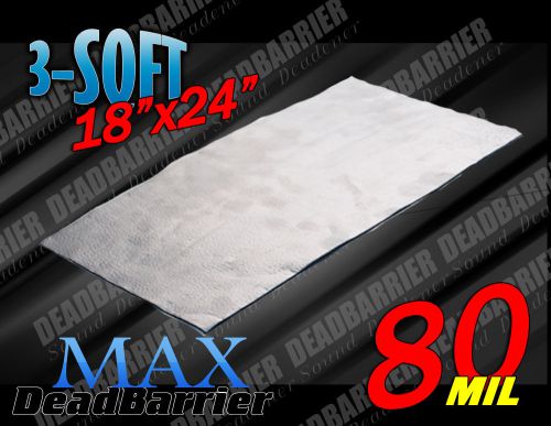 Deadbarrier max 80mil automotive sound deadener 18&#034;x24&#034; sheet 3 sqft