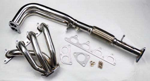Honda prelude 92-96 h23 2.3l 4cycl stainless header &amp; downpipe manifold