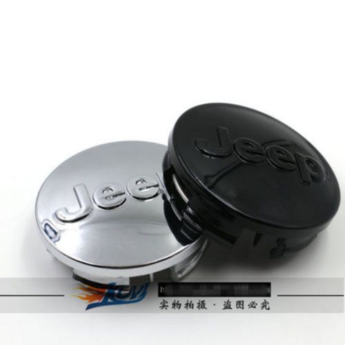 Jeep wrangler cherokee wagoneer oem wheel center cap black finish logo
