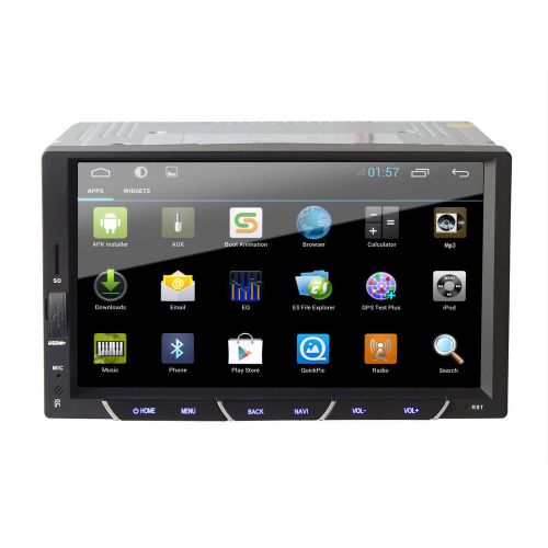 Quad core touch scree android 4.4 double 2din 7" car dvd stereo gps radio+camera