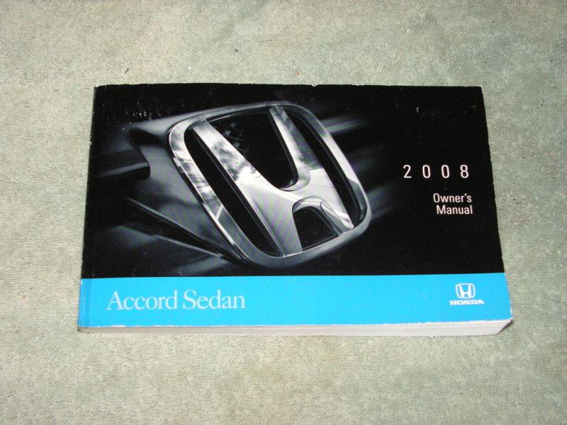 2008 honda accord sedan owners manual