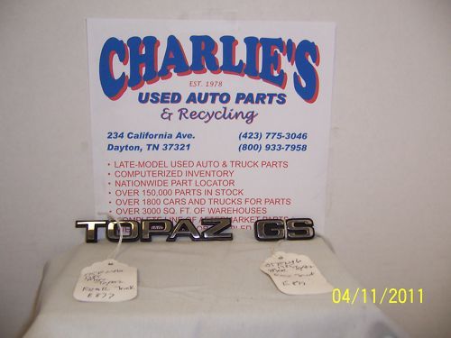 1985 mercury topaz trunk emblems