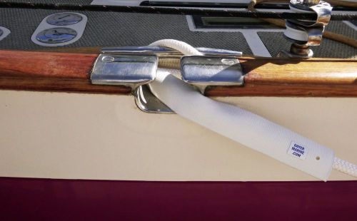 Goyer marine firehose xt chafe guards for boat dock lines - 14'' white (pair)