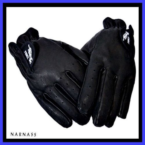Leather gloves &amp; motorcycle driving gloves black m9.50" (57)a