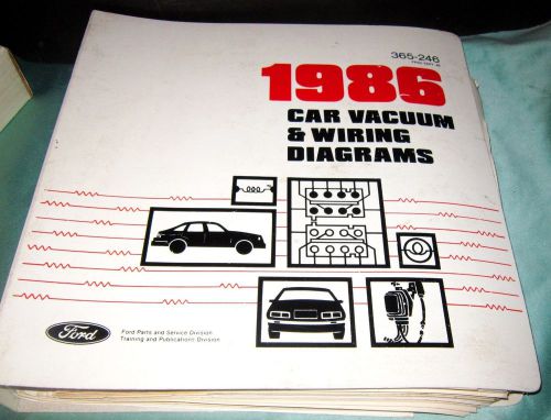 Buy 1986 Ford Car Electrical Wiring  U0026 Vacuum Diagrams Schematics Factory Oem In Riverside