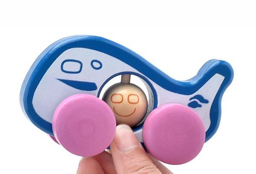 Eichhorn wooden inertial cartoon vehicles - blue aircraft