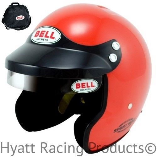 Bell sa2015 sport mag auto racing helmet - small (57) / orange (free bag)