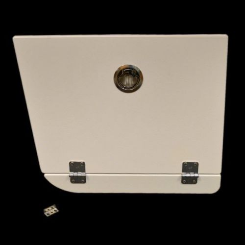 Godfrey sanpan 272800 jet 9265-100 white 17 1/2 x 15 boat corner livewell lid