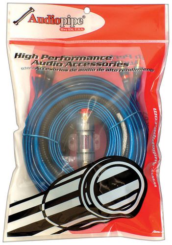 Amp wiring kit 8 ga.1500watts w/rca cables audiopipe bms1500x amplifier kit