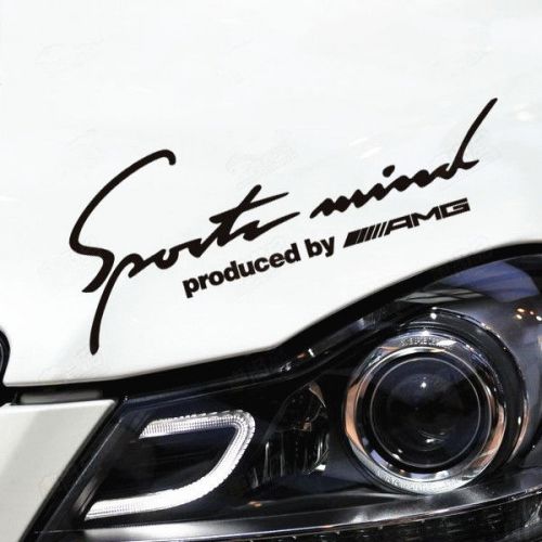 1pcs black sports mind produced by ///amg auto hood reflect light decals sticker