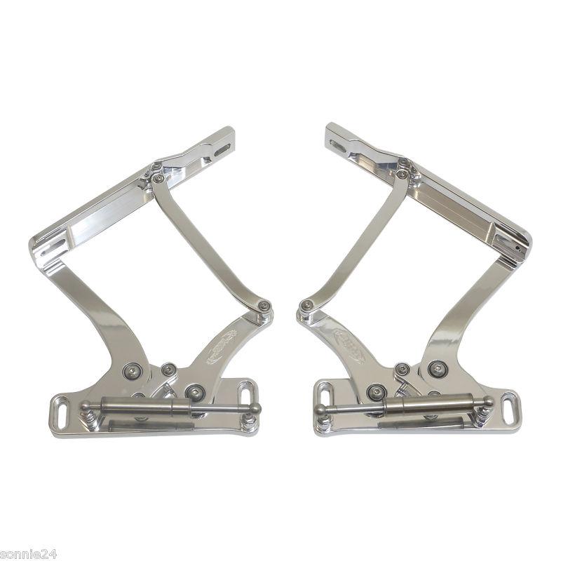 1964 1965 1966 1967 pontiac gto lemans billet hood hinges polished. made in usa.