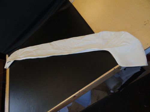 Bimini boot off white vinyl with zipper 79" x 7-3/4" marine boat