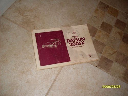 1980 datsun 200 sx owners manual owner&#039;s guide book original
