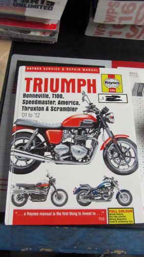 Triumph haynes service manual bonneville t100 speedmaster america thruxton