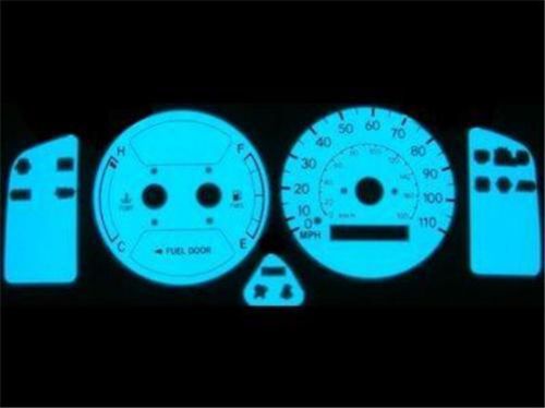 Toyota corolla no tach white face glow gauges 1998 1999 2000 2001 plasma mph kmh