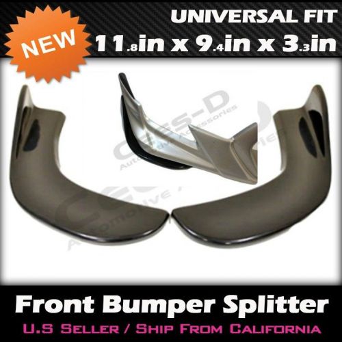 ** 11.8" x 9.4" x 3.3" universal front splitter winglet canard lip (abs) **