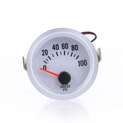 Auto car 2" 52mm 0~100psi oil pressure meter gauge sensor blue led light u4d8